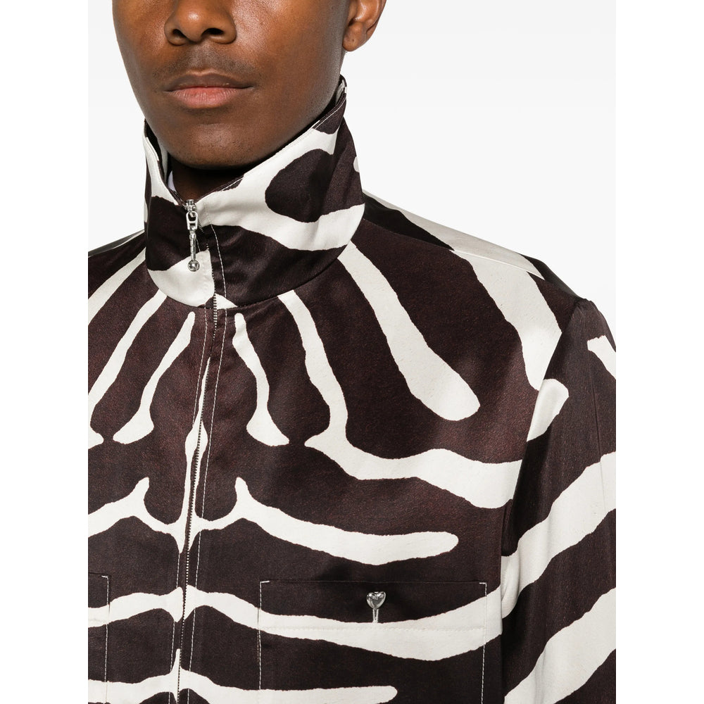 Valentino Brown Jackets - Shirt Jackets Men VALENTINO