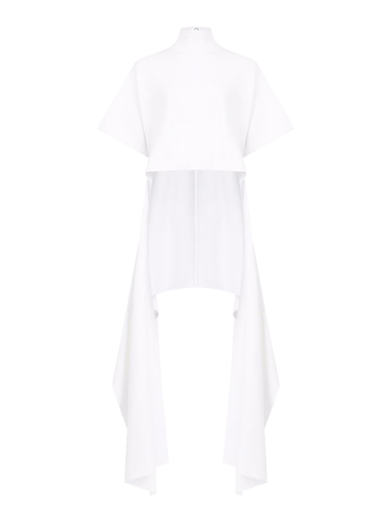 Alaia Women Asymmetric Cotton Jersey T-Shirt ALAIA