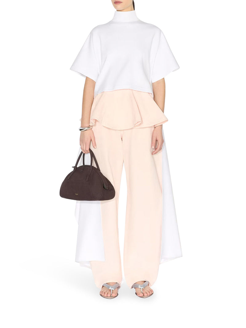 Alaia Women Asymmetric Cotton Jersey T-Shirt ALAIA