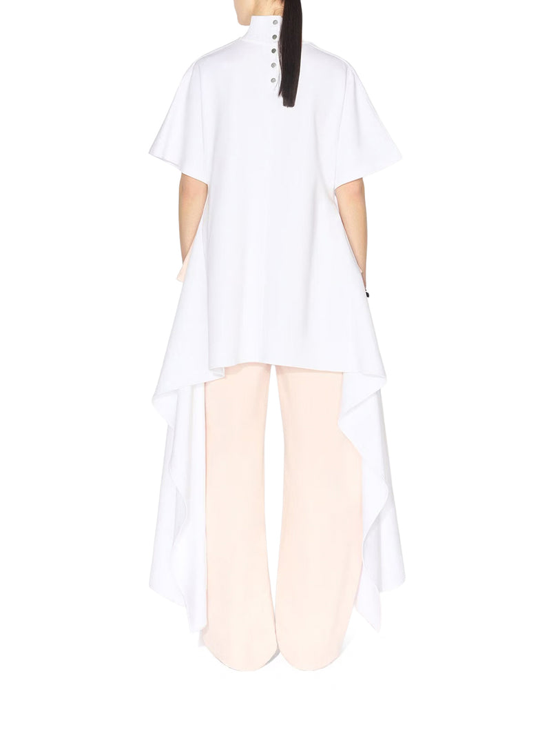 Alaia Women Asymmetric Cotton Jersey T-Shirt ALAIA