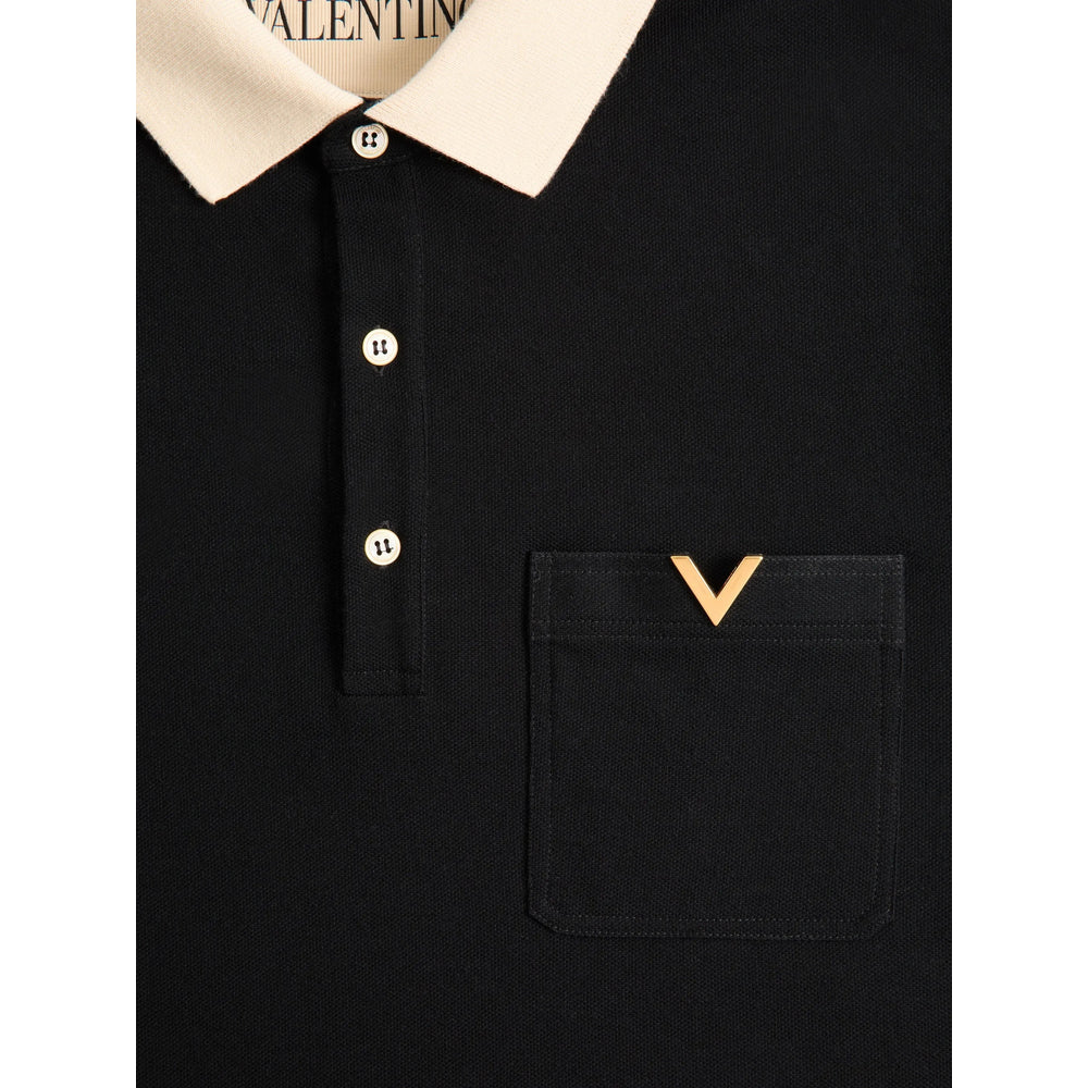 Valentino Black Polo Shirts Men VALENTINO