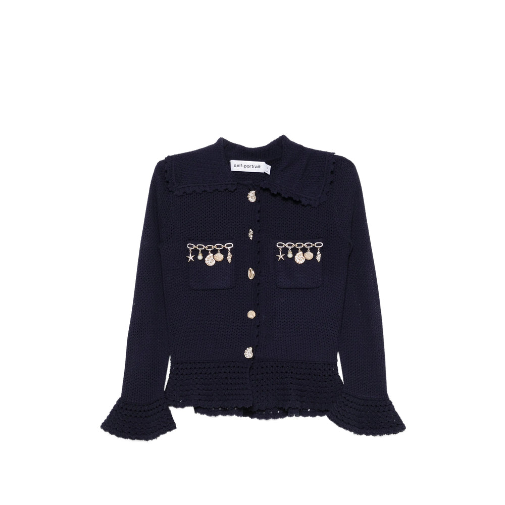Self-Portrait Blue Knitwear - Cardigans Women SELF-PORTRAIT
