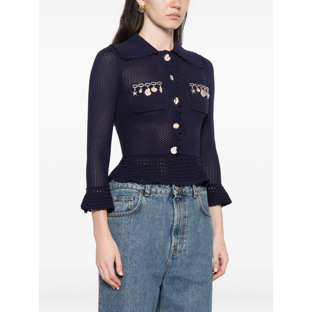 Self-Portrait Blue Knitwear - Cardigans Women SELF-PORTRAIT