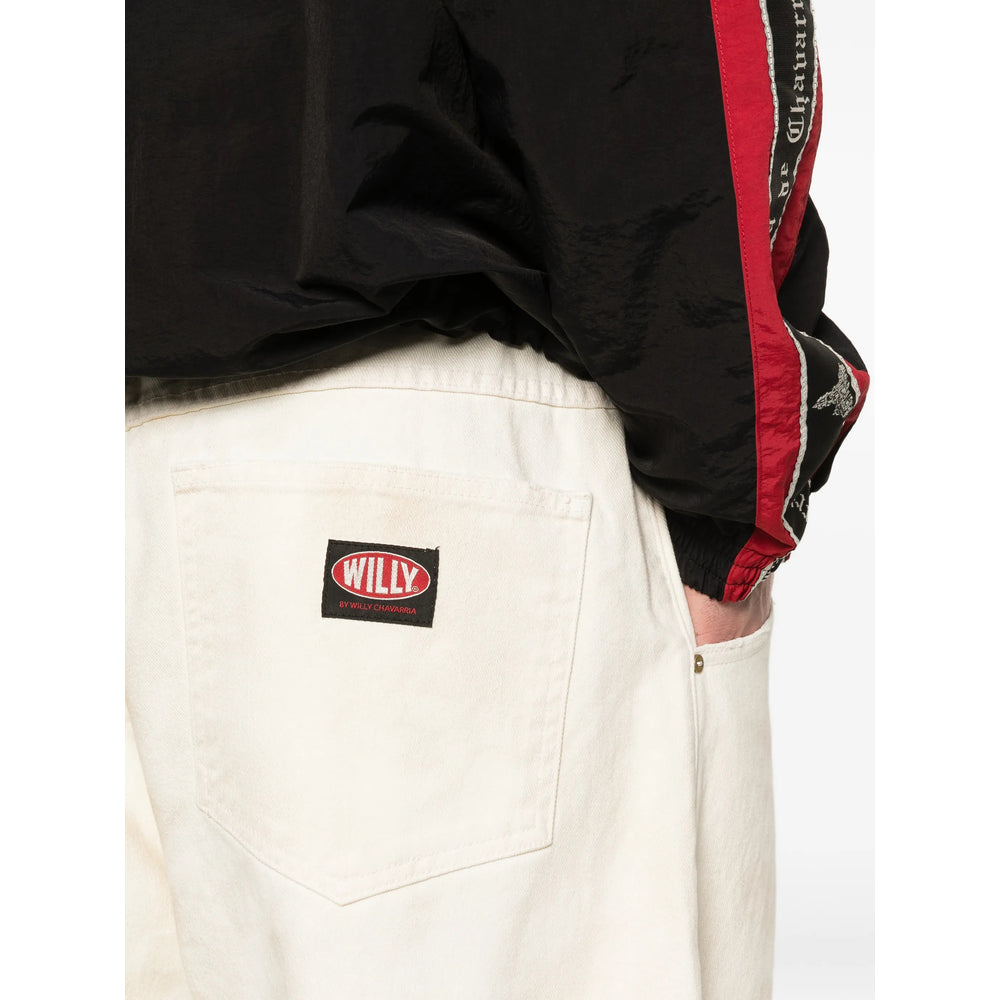 Willy Chavarria Neutrals Denim - Wide-Leg Jeans Men Willy Chavarria