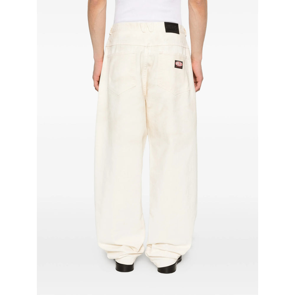 Willy Chavarria Neutrals Denim - Wide-Leg Jeans Men Willy Chavarria