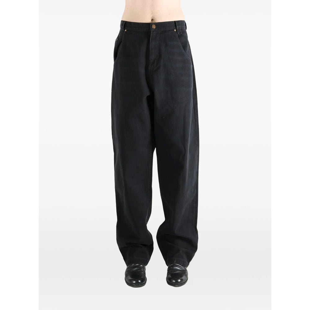 Willy Chavarria Black Denim - Wide-Leg Jeans Men
