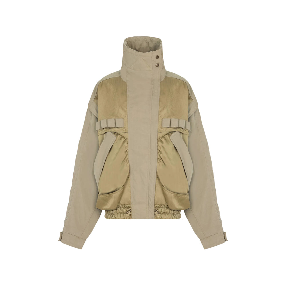 Balmain Green Jackets - Bomber Jackets Women BALMAIN