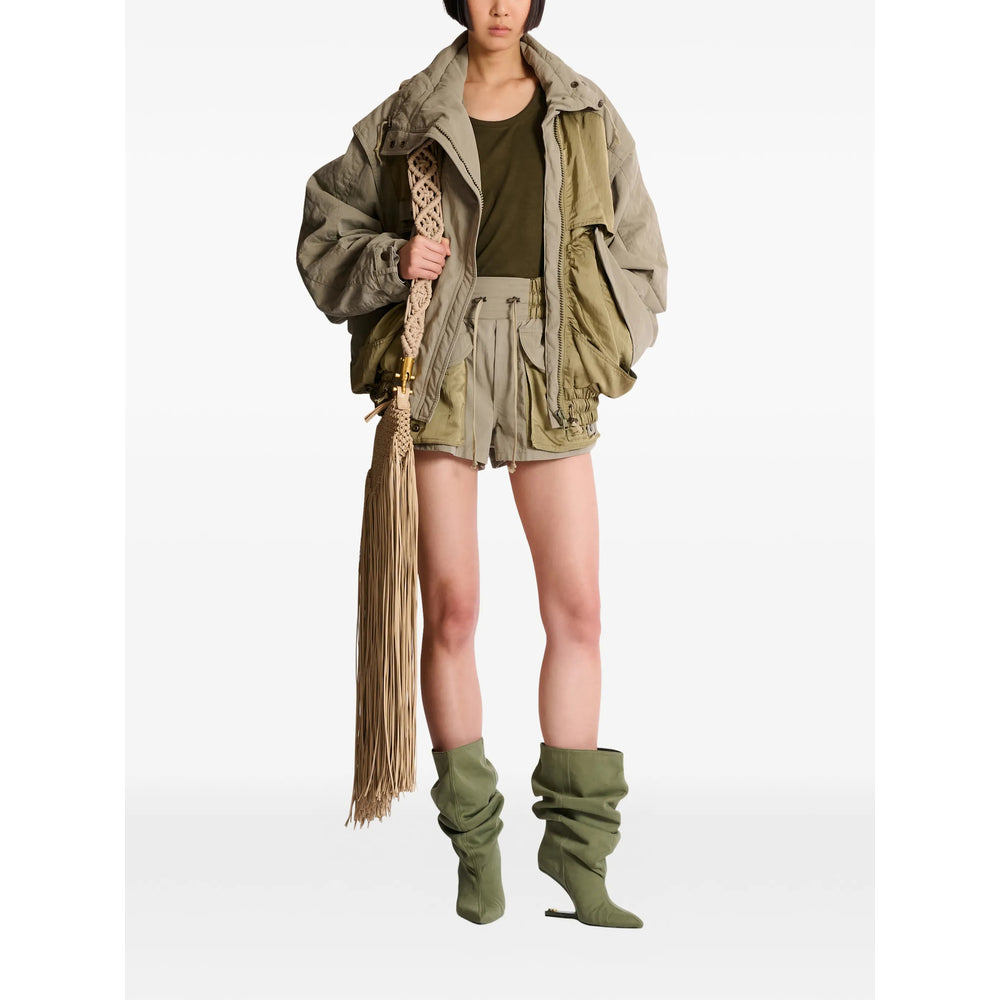 Balmain Green Jackets - Bomber Jackets Women BALMAIN