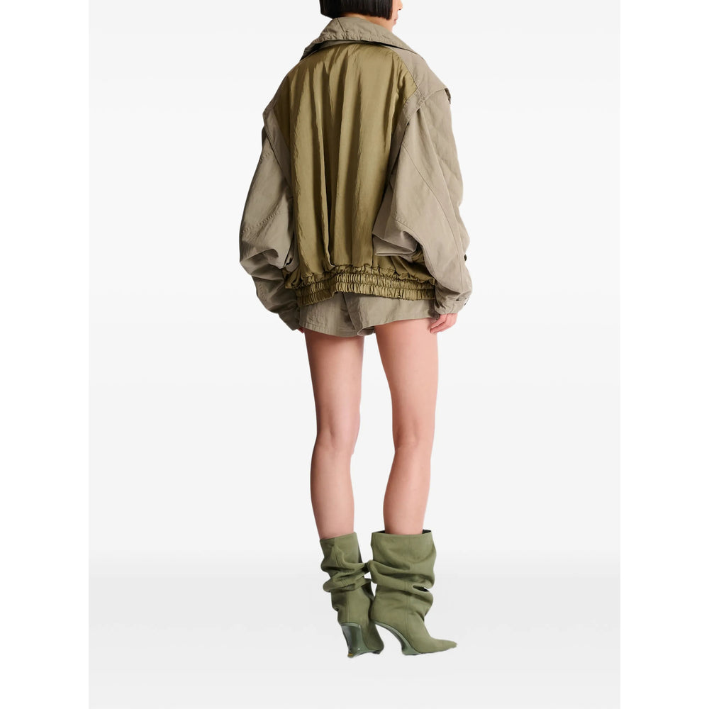 Balmain Green Jackets - Bomber Jackets Women BALMAIN