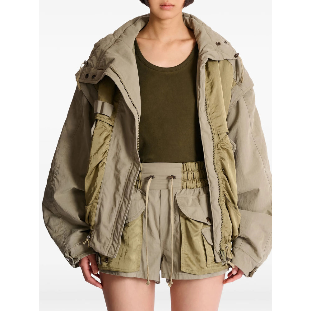 Balmain Green Jackets - Bomber Jackets Women BALMAIN