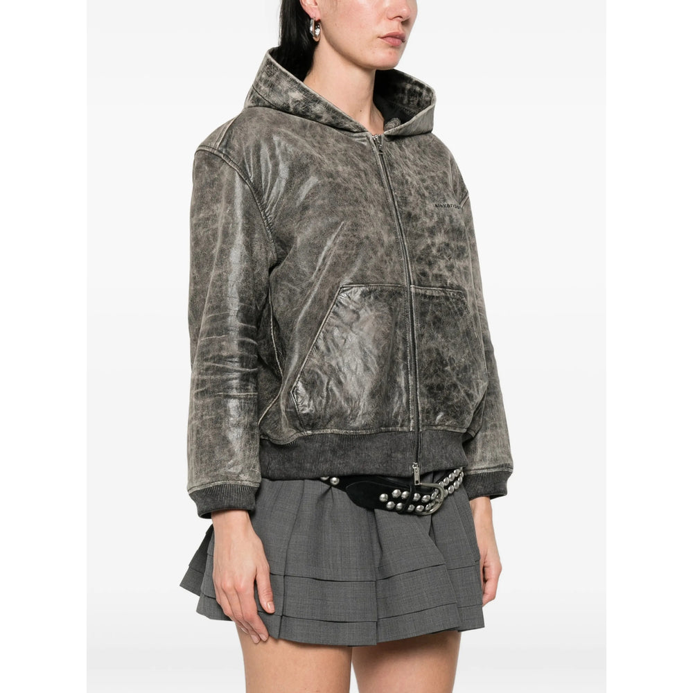 Alexander Wang Grey Jackets - Leather Jackets Women ALEXANDER WANG
