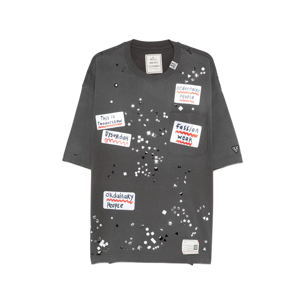 Maison Mihara Yasuhiro Grey T-Shirts & Vests - T-Shirts Men MAISON MIHARA YASUHIRO
