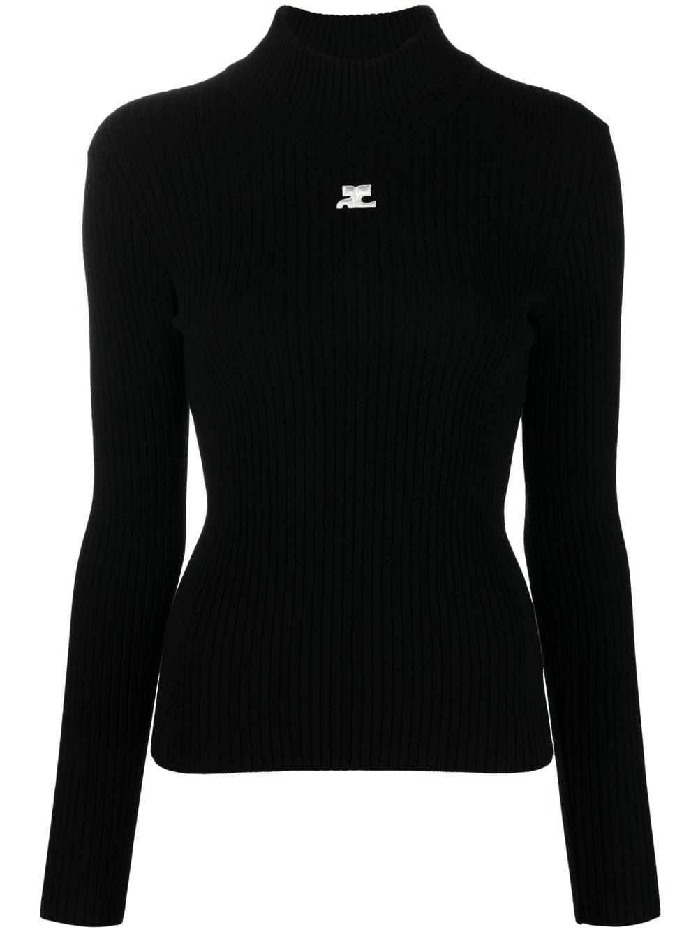 Courreges Women Re-Edition Rib Knit Mockneck Sweater COURREGES