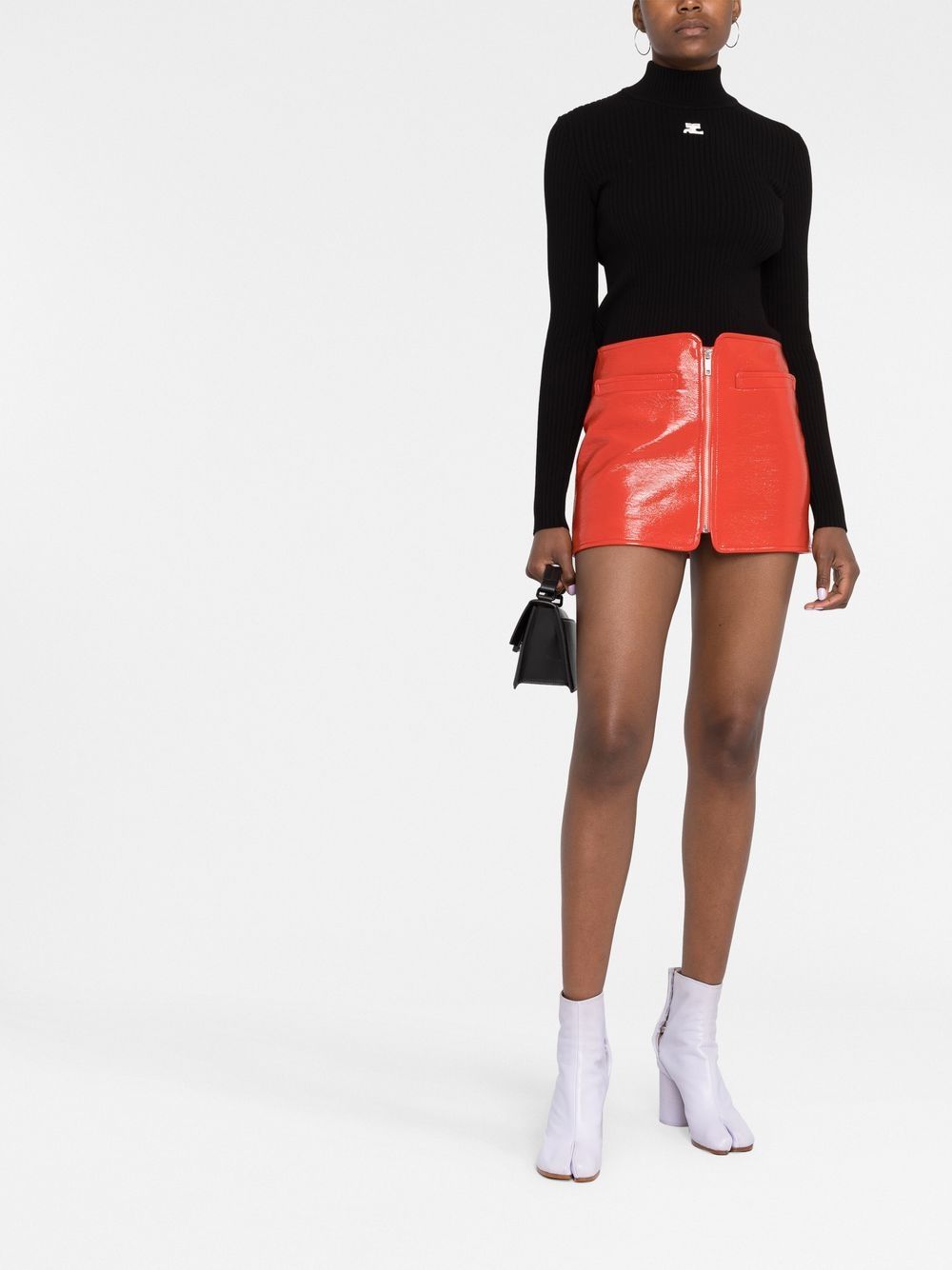 Courreges Women Re-Edition Rib Knit Mockneck Sweater COURREGES