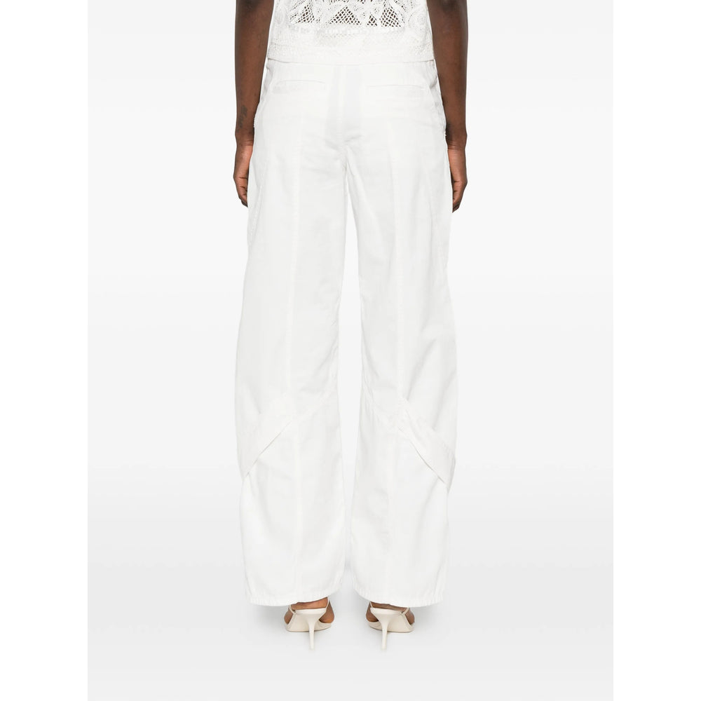 Blumarine White Trousers - Straight Trousers Women BLUMARINE