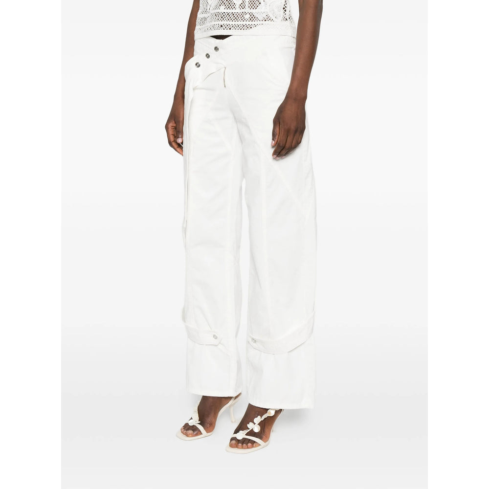 Blumarine White Trousers - Straight Trousers Women BLUMARINE