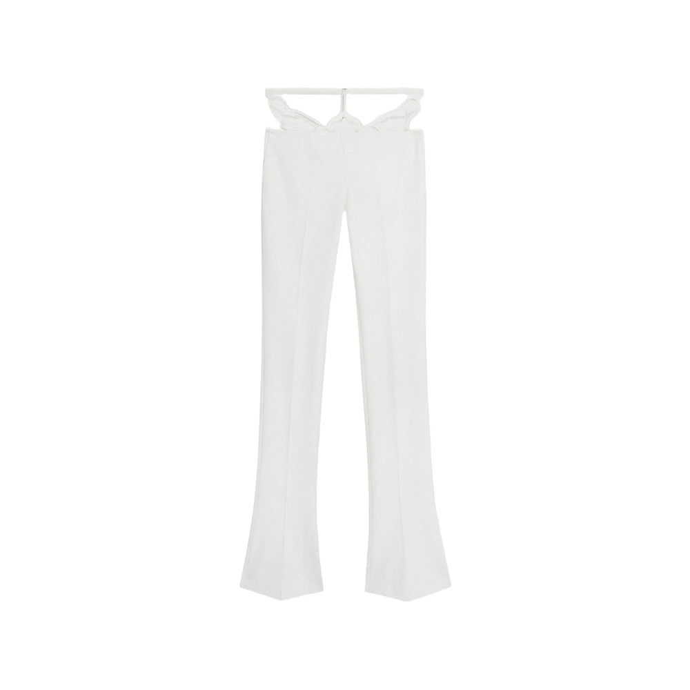 Blumarine White Trousers - Straight Trousers Women BLUMARINE