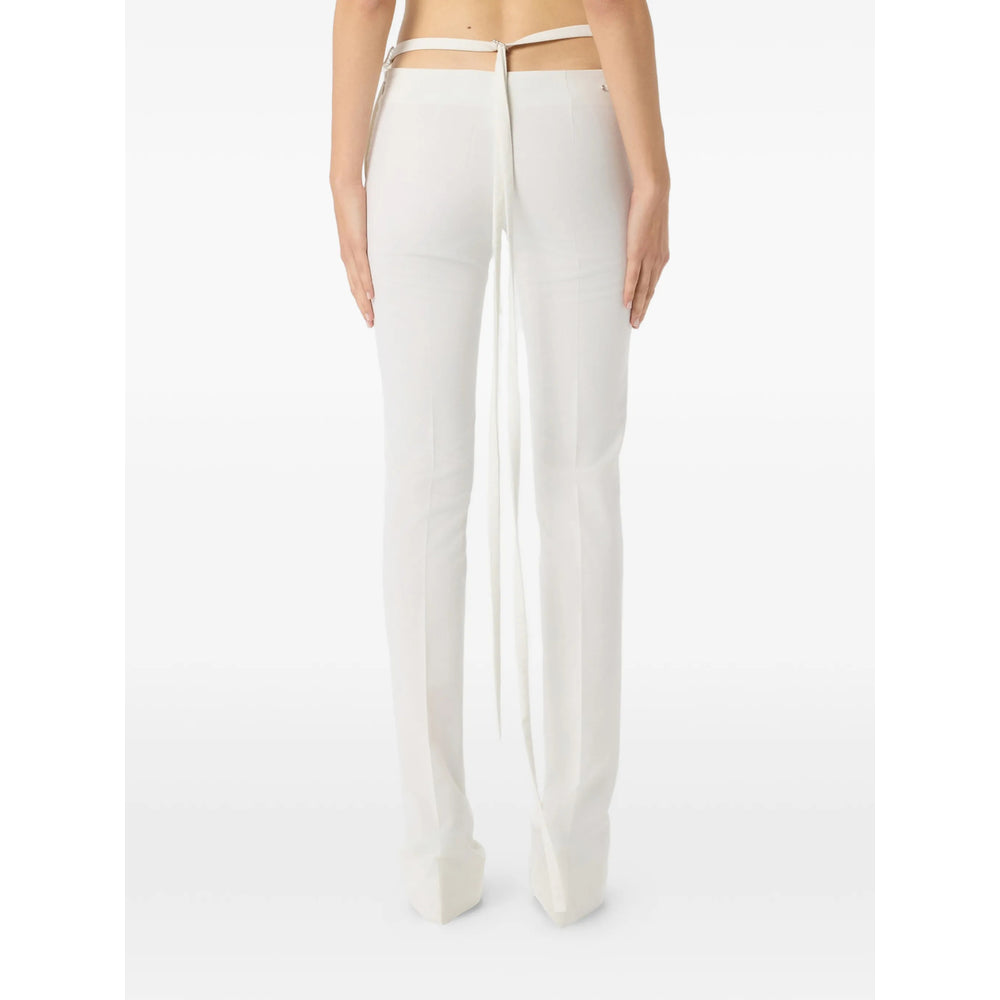 Blumarine White Trousers - Straight Trousers Women BLUMARINE