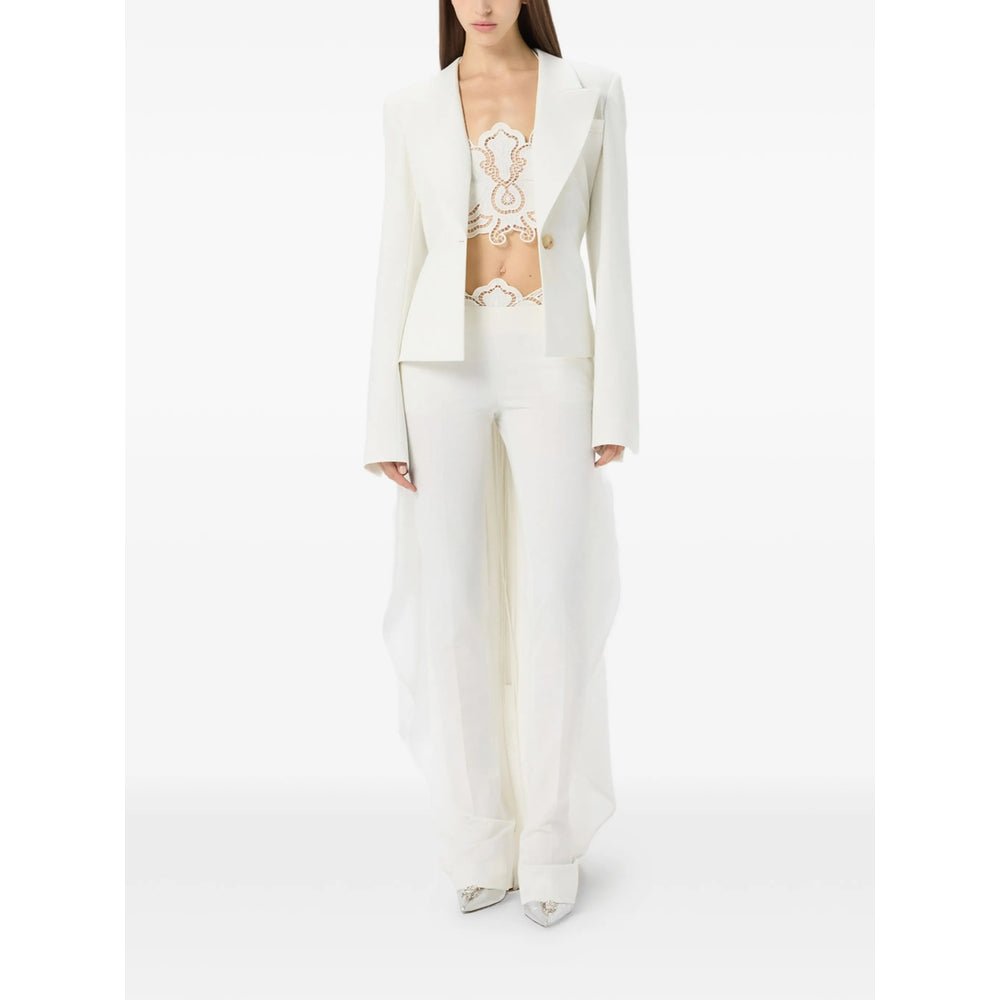 Blumarine White Trousers - Straight Trousers Women BLUMARINE