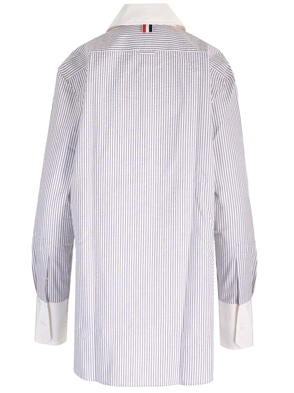 Thom Browne Women Seersucker Long Shirt THOM BROWNE