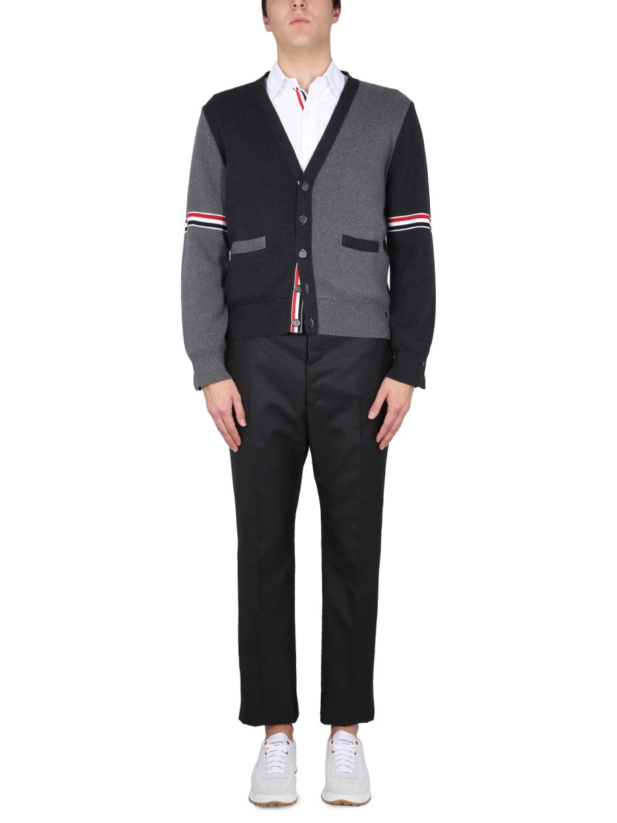 Thom Browne Men V-Neck Cardigan THOM BROWNE