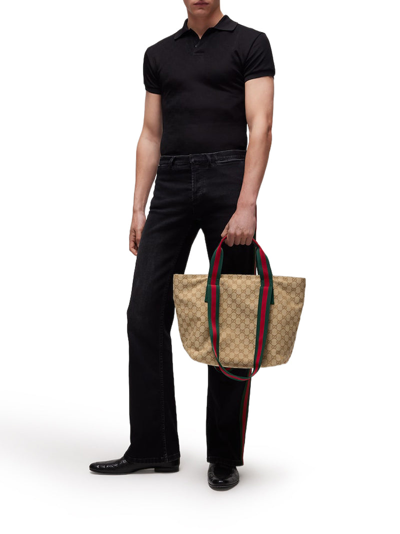 Gucci Men Small Gg Print Shopping Bag GUCCI