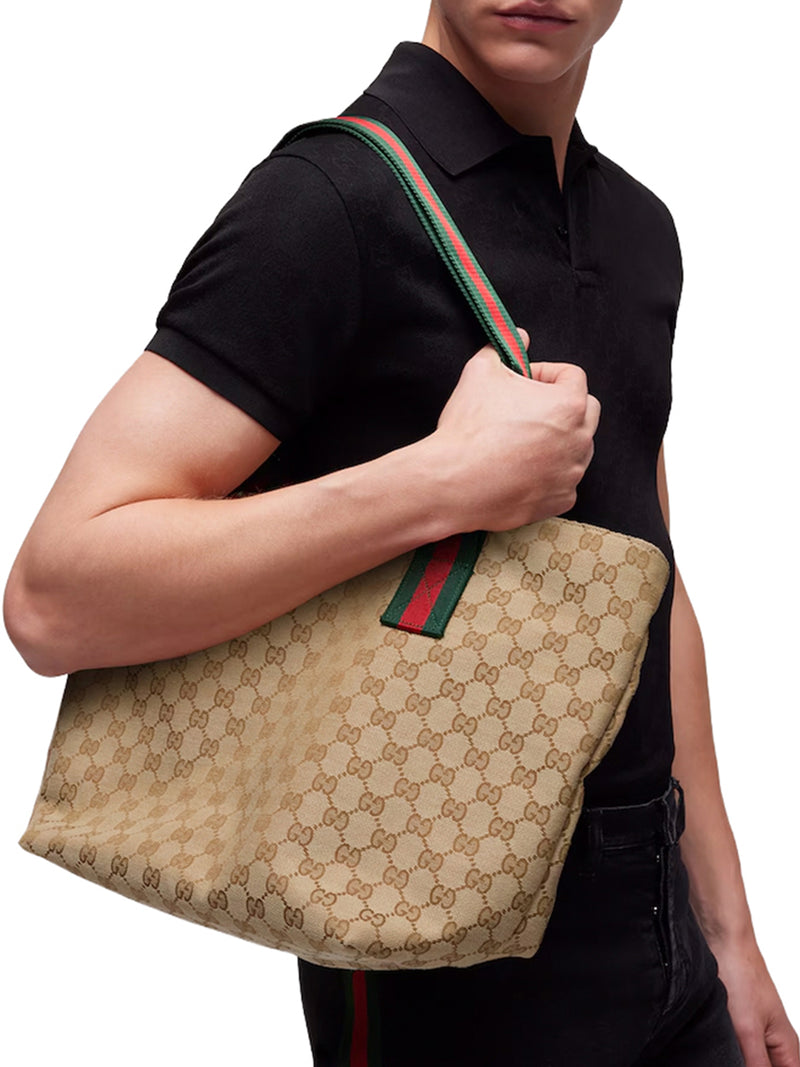 Gucci Men Small Gg Print Shopping Bag GUCCI