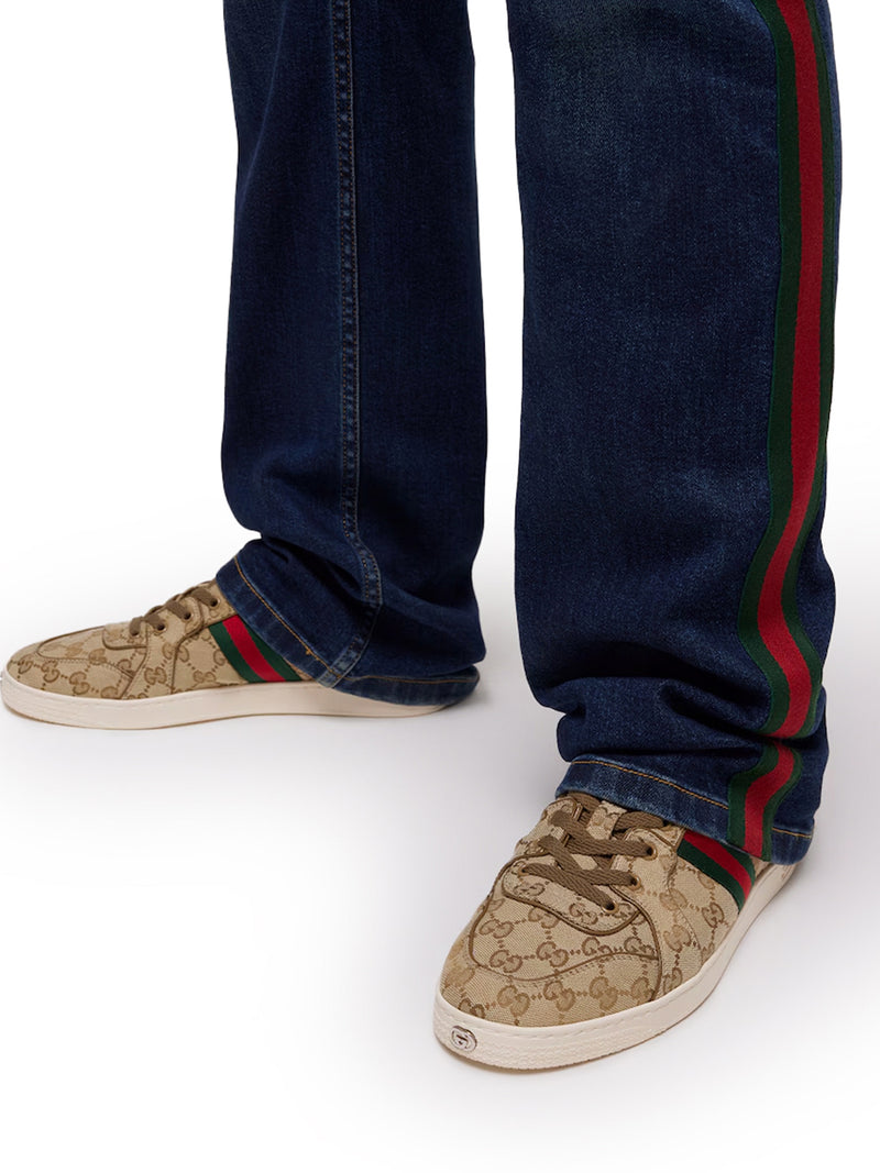 Gucci Men Low Stretch Gg Sneakers GUCCI