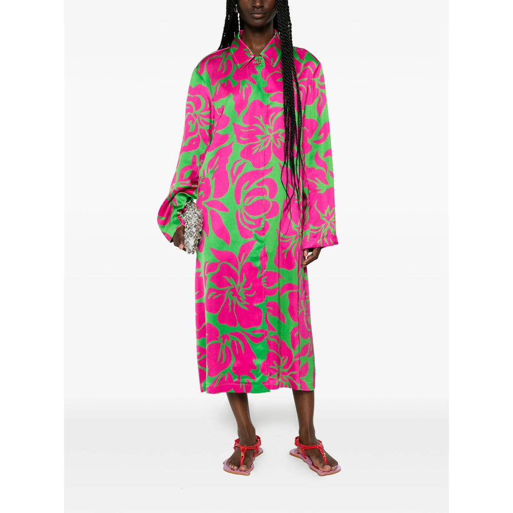 Dries Van Noten Pink Coats - Single Breasted Coats Women DRIES VAN NOTEN