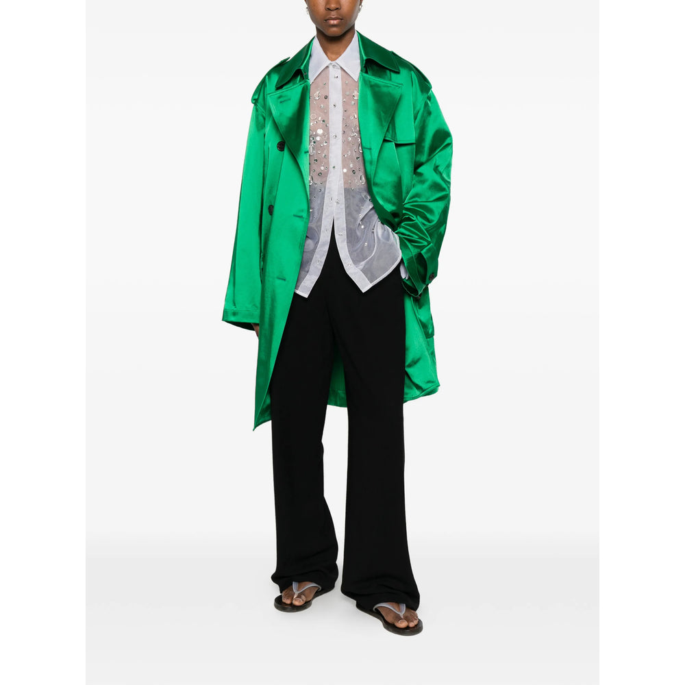 Dries Van Noten Green Coats - Trench & Raincoats Women DRIES VAN NOTEN