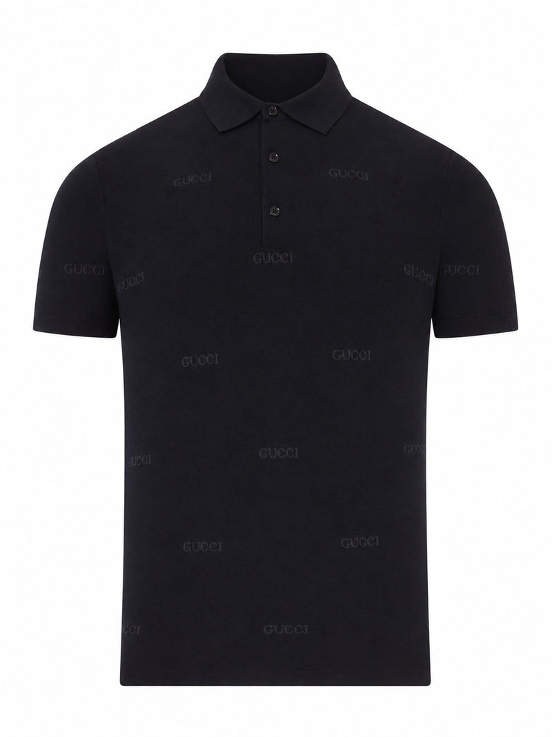 Gucci Men Jacquard Wool And Silk Polo GUCCI