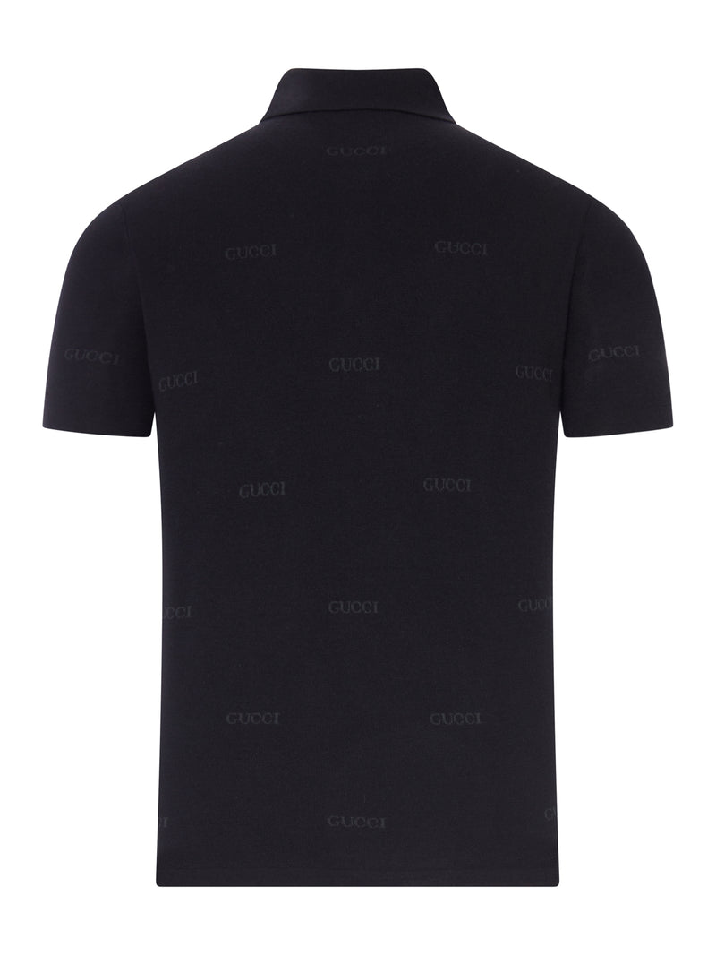 Gucci Men Jacquard Wool And Silk Polo GUCCI