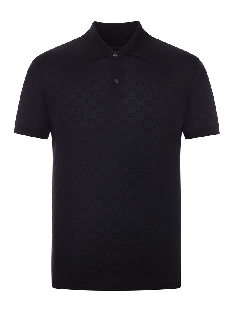 Gucci Men Gg Jacquard Technical Jersey Polo GUCCI
