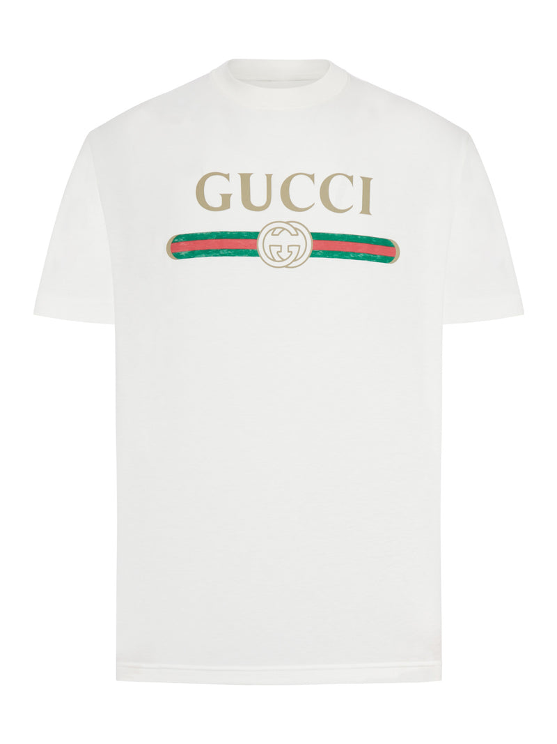 Gucci Women Cotton And Silk Jersey T-Shirt With Print GUCCI