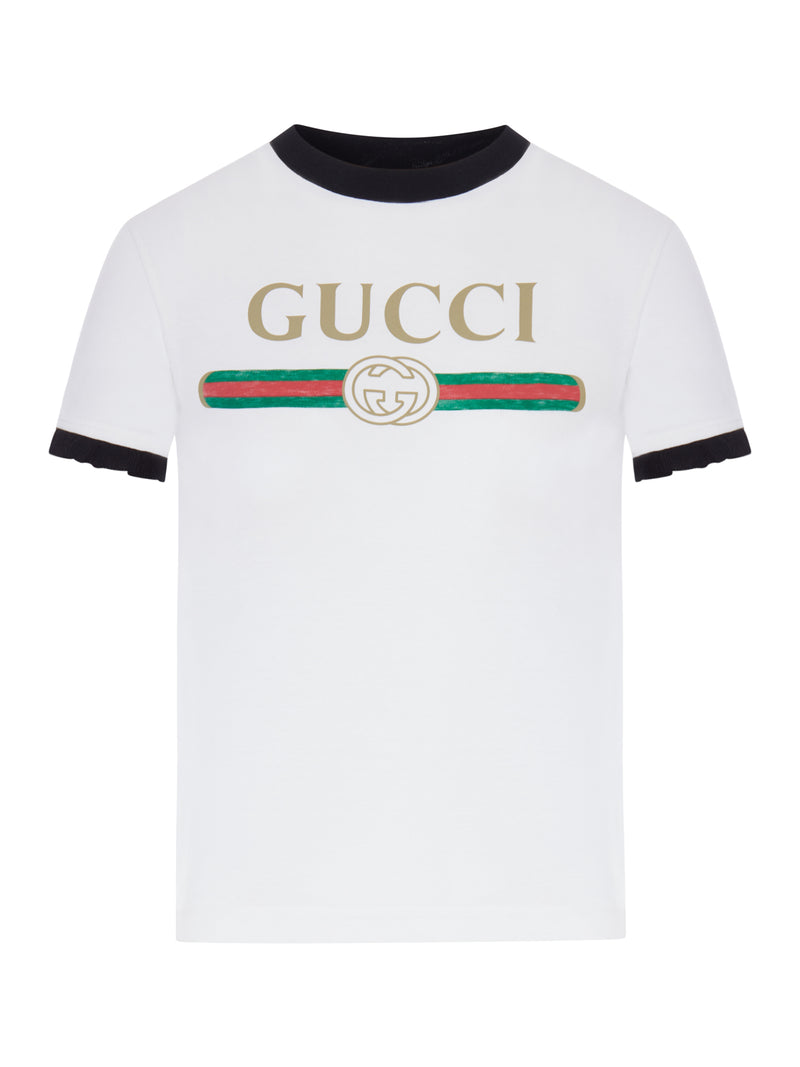 Gucci Women Printed Cotton Jersey T-Shirt GUCCI