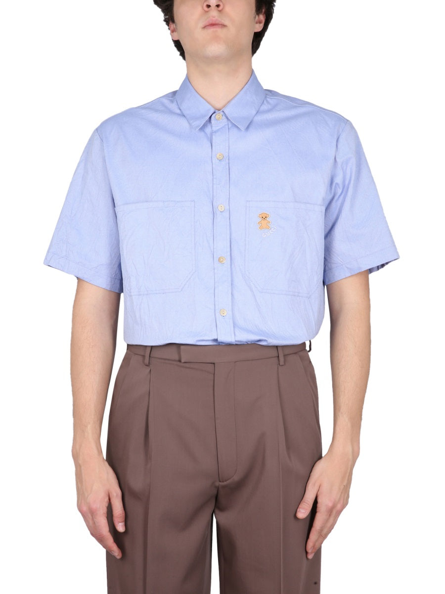 Gucci Men Shirt With Bear On Pocket GUCCI