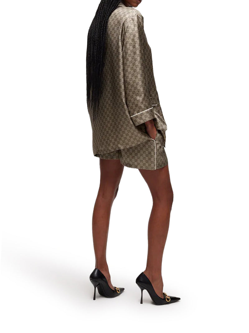 Gucci Women Printed Silk Twill Shirt GUCCI