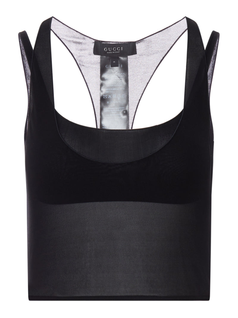 Gucci Women Semi-Transparent Top In Technical Fabric GUCCI