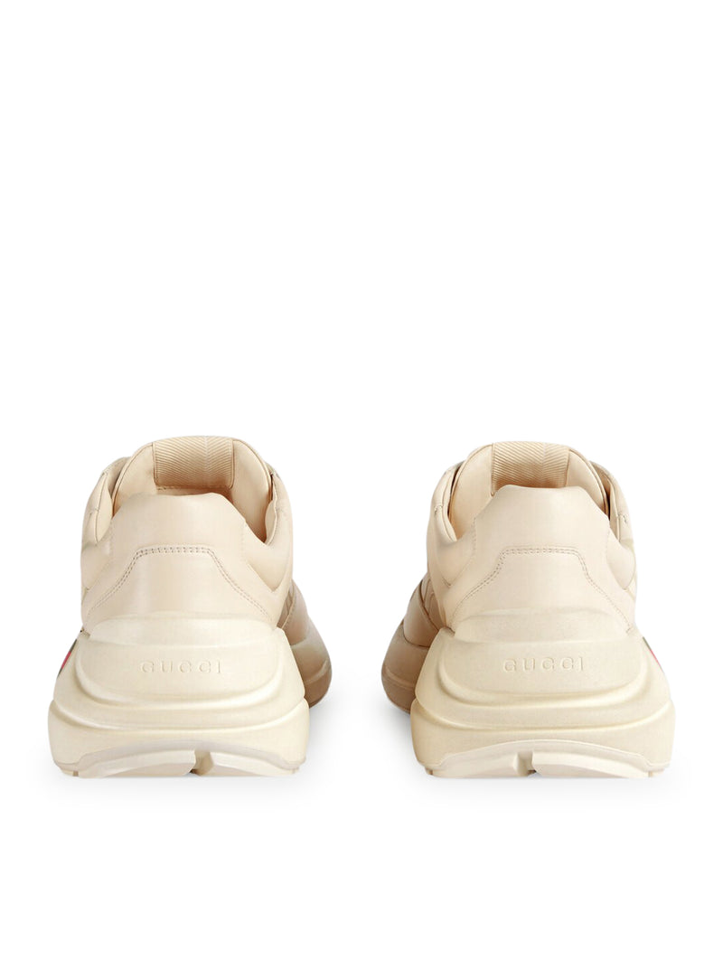 Gucci Women Women`S Rhyton Leather Sneakers With Gucci Logo GUCCI