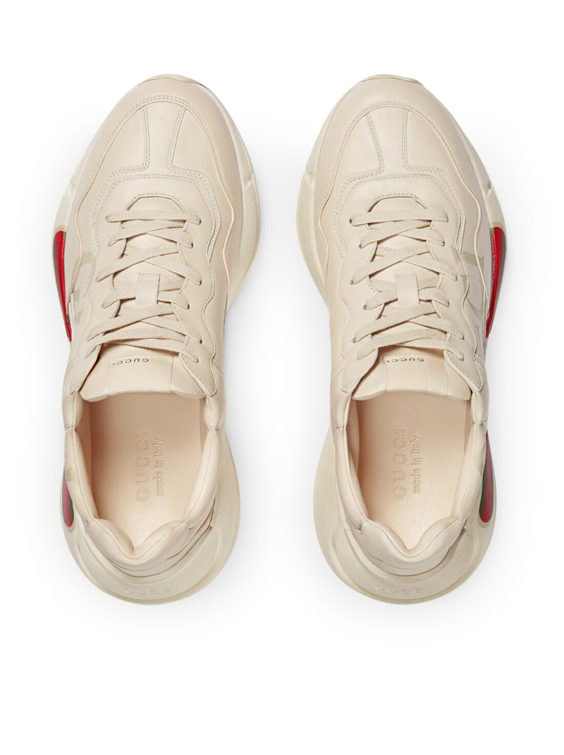 Gucci Women Women`S Rhyton Leather Sneakers With Gucci Logo GUCCI