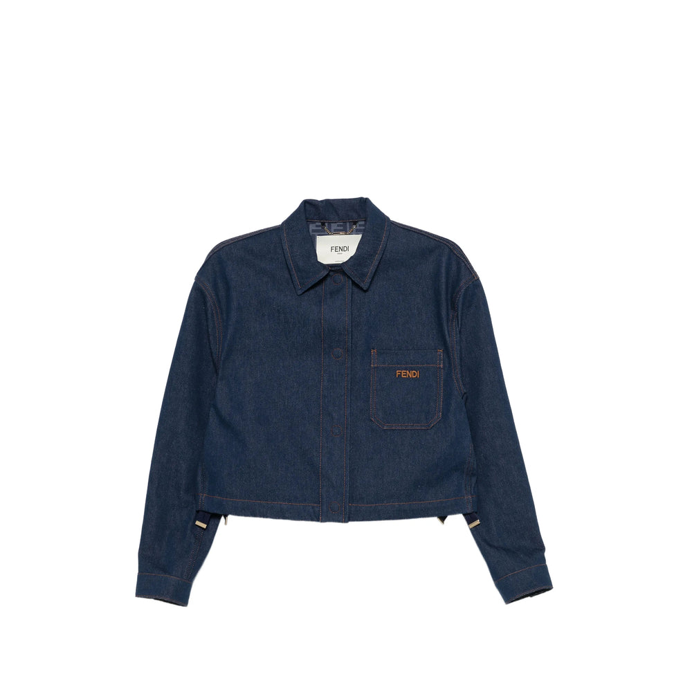 Fendi Blue Jackets - Denim Jackets Women FENDI