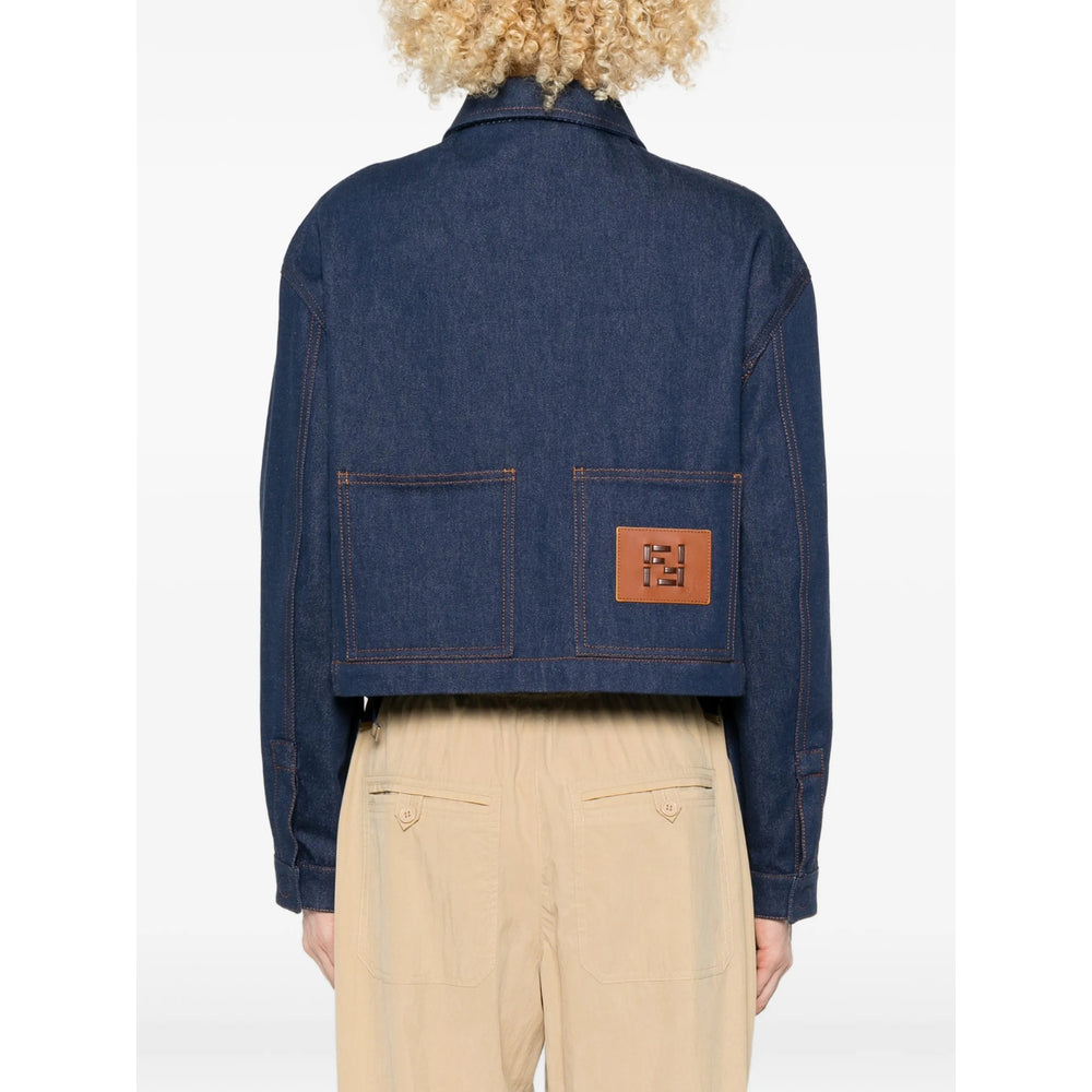 Fendi Blue Jackets - Denim Jackets Women FENDI
