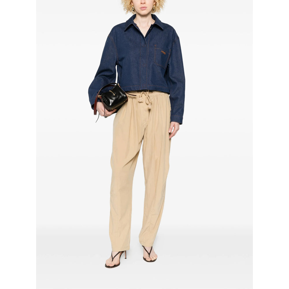Fendi Blue Jackets - Denim Jackets Women FENDI