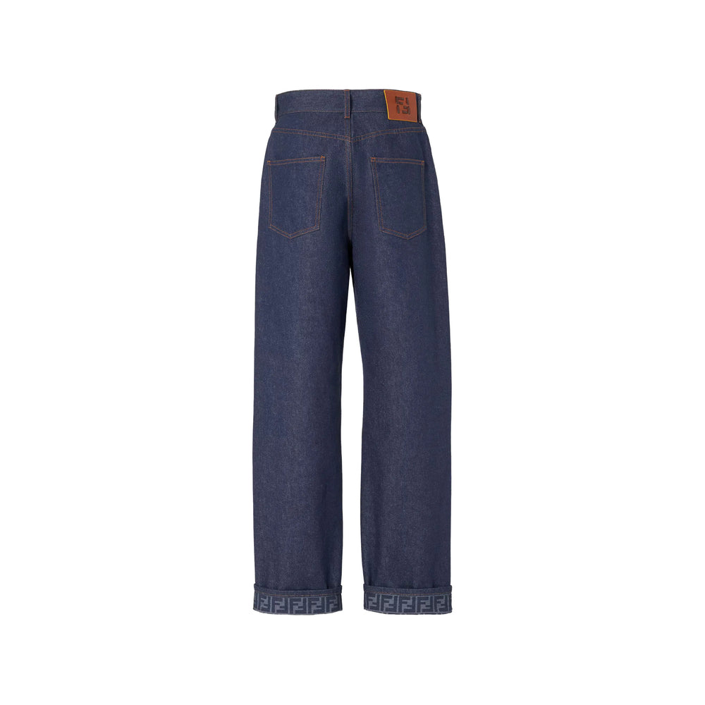Fendi Blue Denim - Straight-Leg Jeans Women FENDI