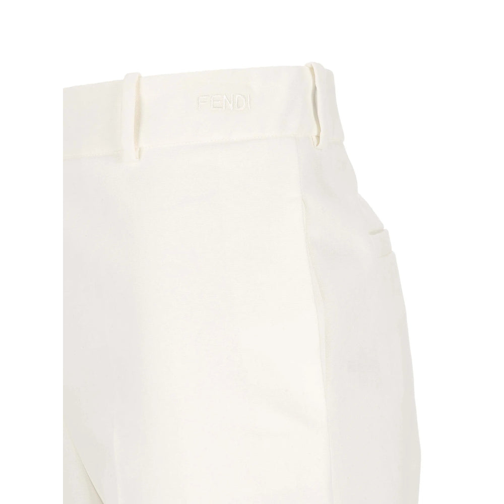 Fendi Neutrals Trousers - Straight Trousers Women FENDI