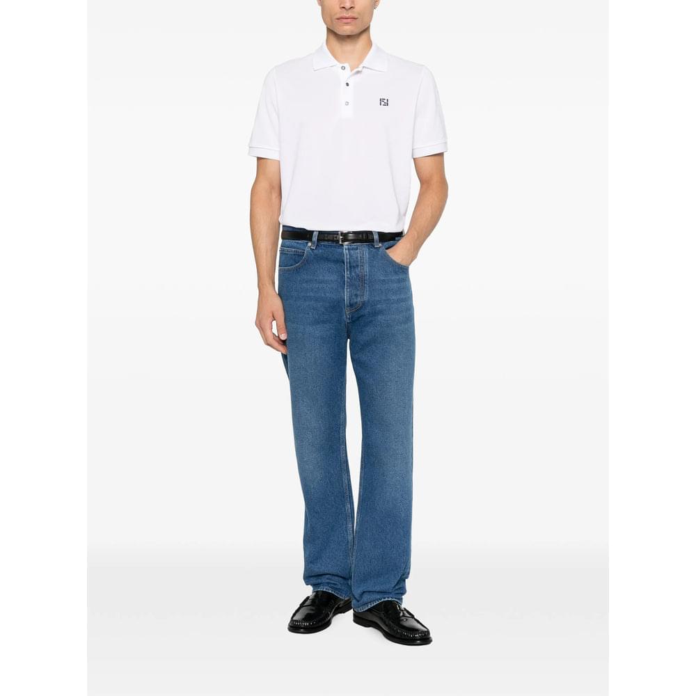 Fendi White Polo Shirts Men FENDI