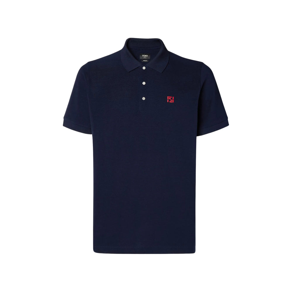 Fendi Blue Polo Shirts Men FENDI