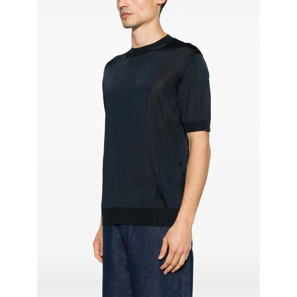 Fendi Blue T-Shirts & Vests - T-Shirts Men FENDI