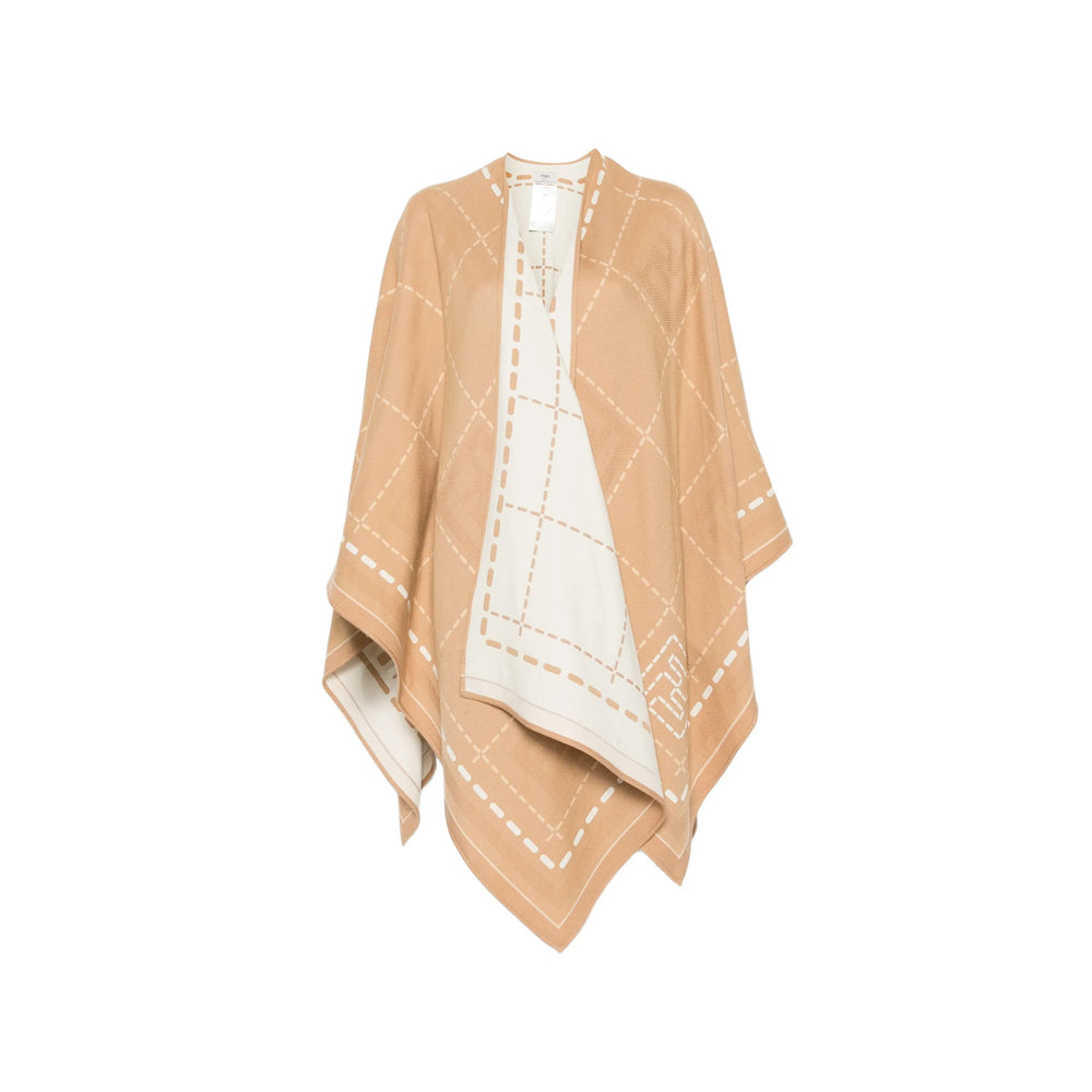 Fendi Neutrals Coats - Capes Women FENDI