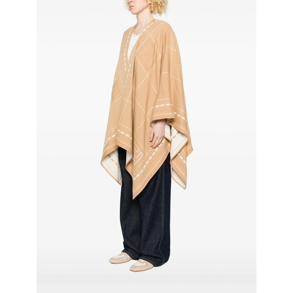 Fendi Neutrals Coats - Capes Women FENDI